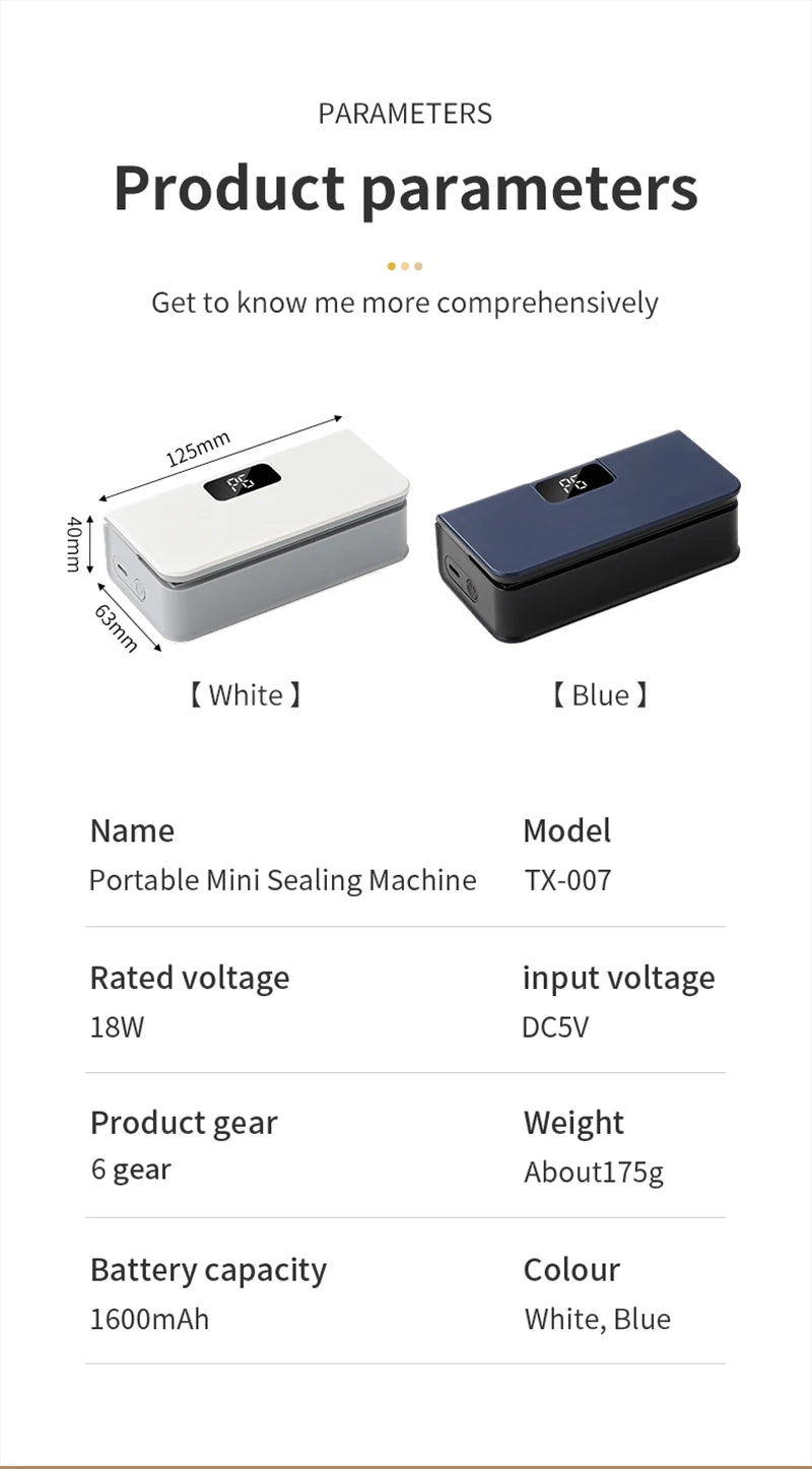 Mini Rechargeable Heat Bag Sealer