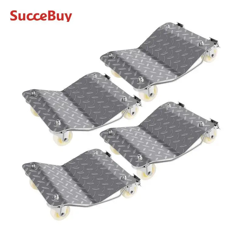 SucceBuy Vehicle Positioning Wheel Dollies 680Kg Per Dolly 2Pcs Car Wheel Dollies Car Skate Dolly Van Positioning Garage Jack