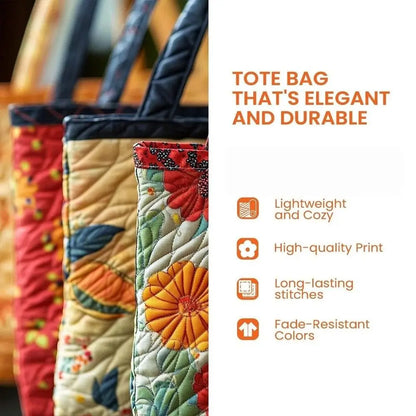 Portable Large Capacity Quilted Tote Bag 3D Printed Pattern