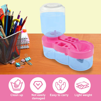 Paint Brush Washer with Drain Button Automatic Water Circulation Watercolor Pen Clean Bucket Art Painting Brush Cleaning Tool
