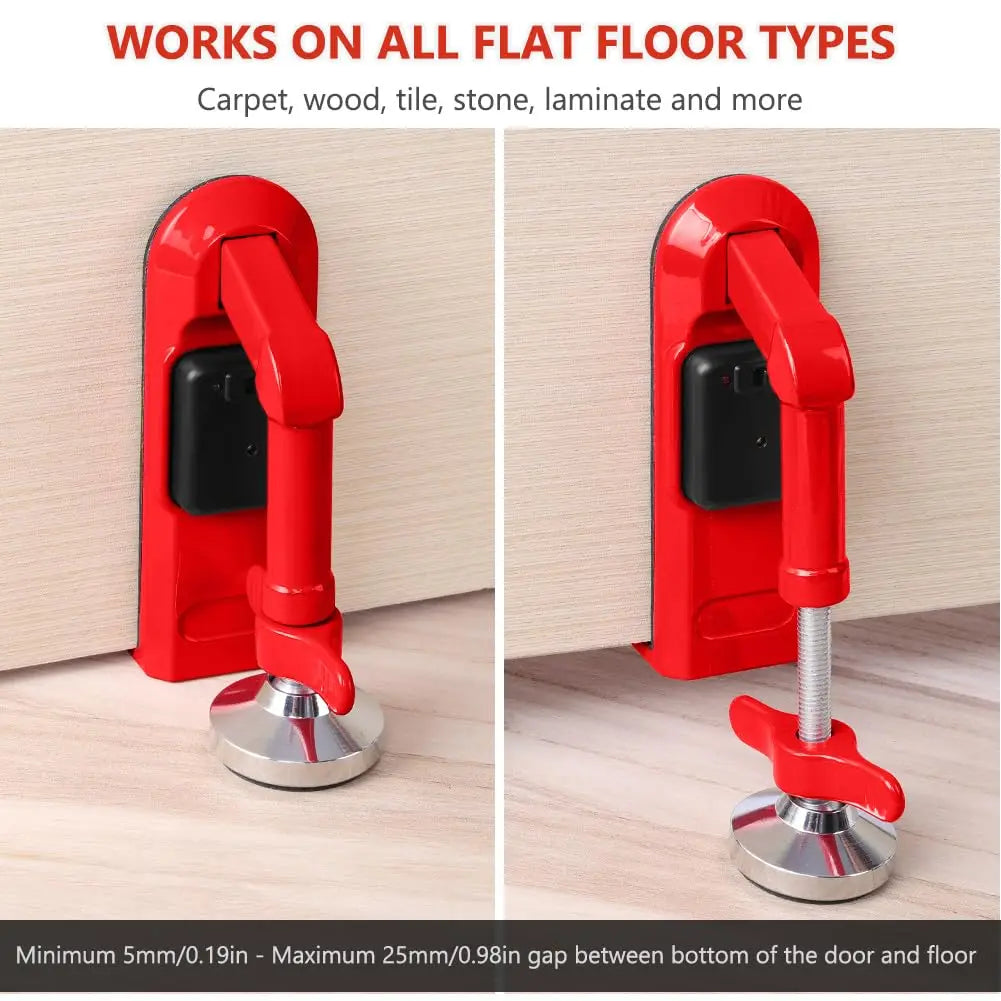 Door Stop Alarm,Portable Door Lock Brace,Adjustable Non-Slip Door Jammer Personal Protection Home Security for Hotel Travel