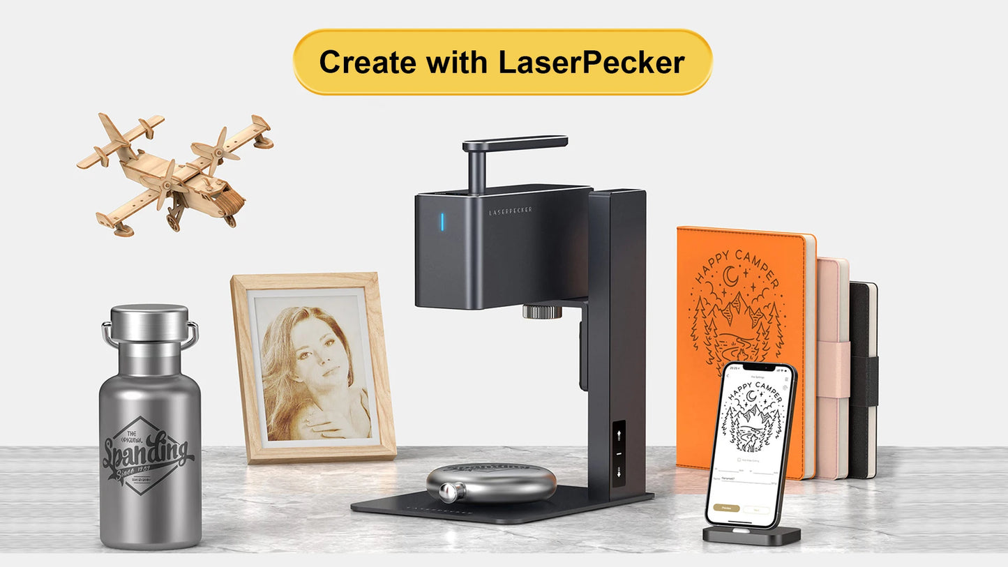 LaserPecker 2 Laser Engraver Portable Wood Engraving Machine DIY Logo Printer Wood Graver Art Making Laser Engraving Machine