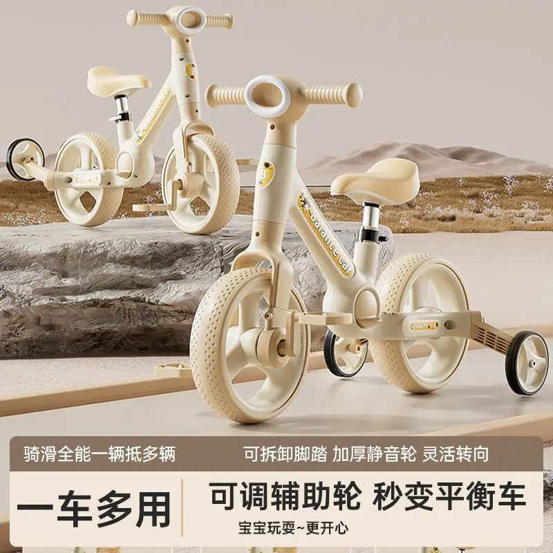 Children's balance scooter bike 1 to 3-6 years old children's baby toy bicycle 4-in-1 tricycle