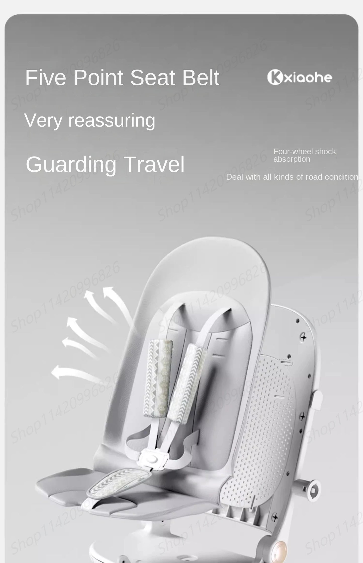 Baby Stroller Can Sit and Lie Down Foldable Lightweight Travel Two-way High Landscape Six Shock Absorption Comfortable Seat