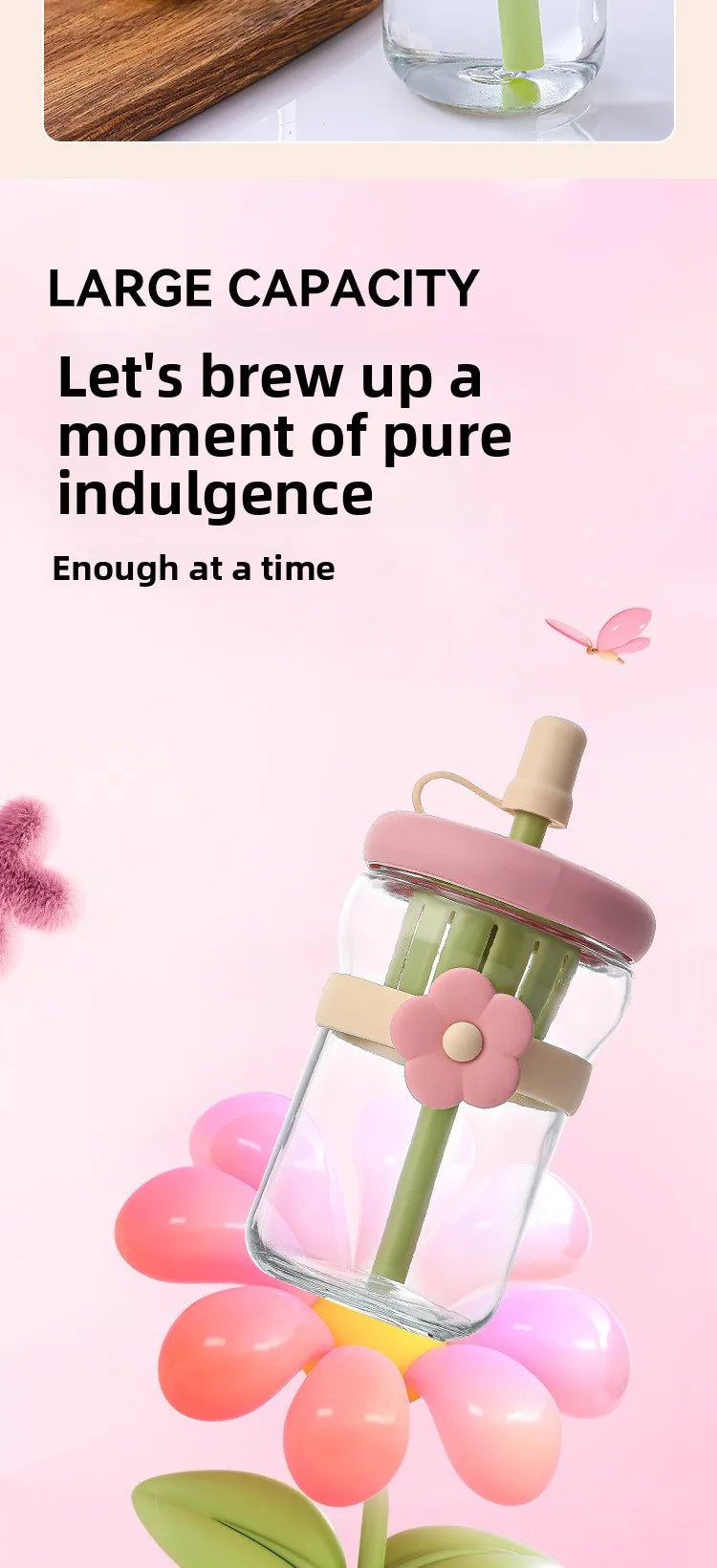 Cute Glass Flower Cartoon Tea Strainer