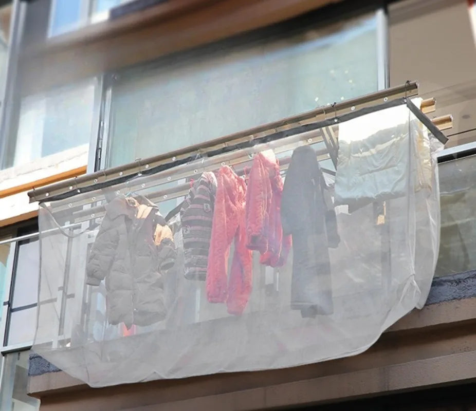 Anti-drop Clothes Outdoor High-rise Clothes Mesh Cover Clothes Household Anti-drop Mesh Pocket Balcony Telescopic Drying