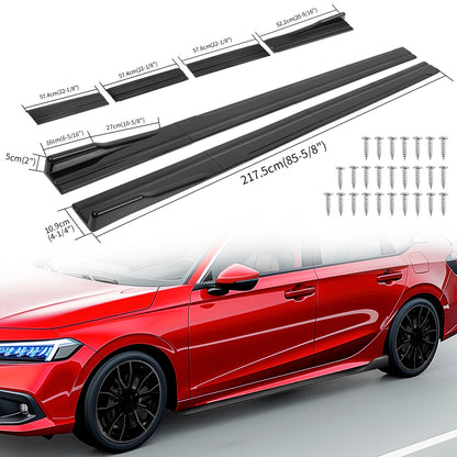 Universal 86.6" Side Skirt Extension Body Kit For VW Golf MK5 MK6 GTD GTI TDI TSI GTI MK7 CC Apron Winglet Car Accessories
