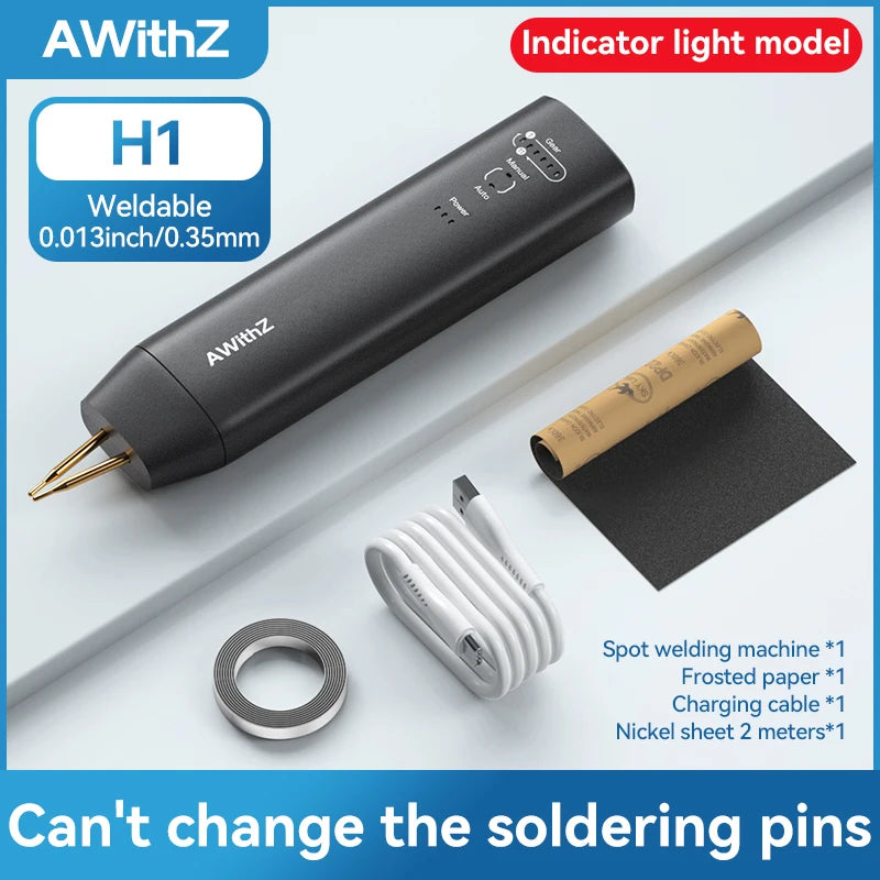AWithZ Portable Spot Welder DIY Handheld Spot Welding Machine 90 Gears Adjustable Spot Welding for 18650 Lithium Battery