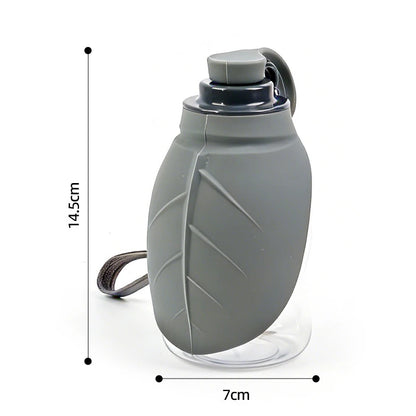 New 300ml Dog Outdoor Kettle With Foldable Mini Silicone Leaf Dust Bottle Stopper Portable Water Dispenser Pet Water Dispenser
