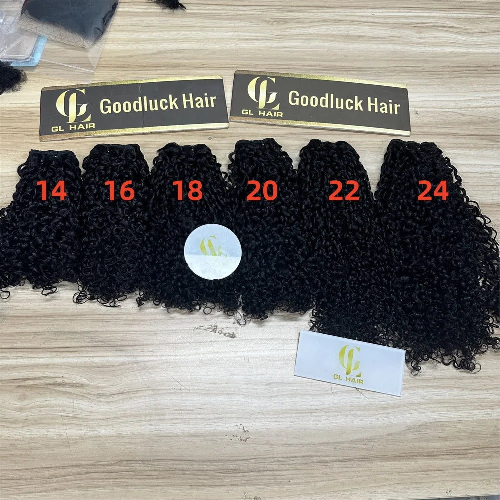 3B3C Burmese Pixie Curly Han Hair Extensions