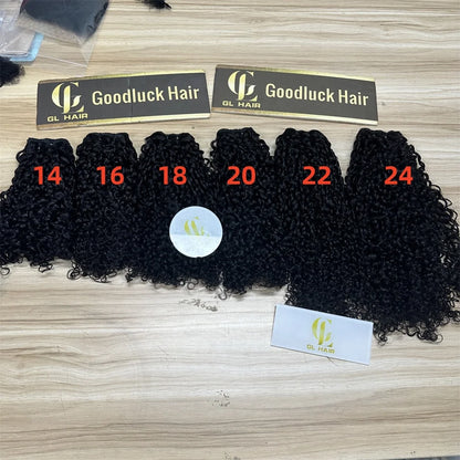 3B3C Burmese Pixie Curly Han Hair Extensions