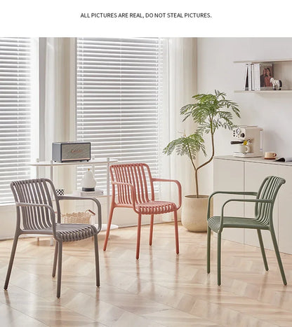 Balcony Plastic Backrest Leisure Luxury Chair Home Restaurant Dining Room Chair Sillas Para Comedor Beach Chairs For Kitchen