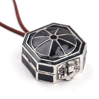 Jack Sparrow Box Compass Pendant Necklace Unisex Wanderlust Themed Cosplay Jewelry Choker for Men And Women