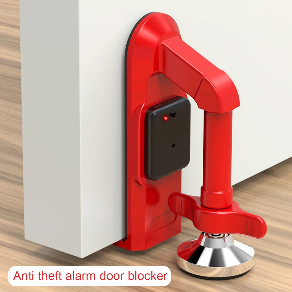 Door Stop Alarm,Portable Door Lock Brace,Adjustable Non-Slip Door Jammer Personal Protection Home Security for Hotel Travel