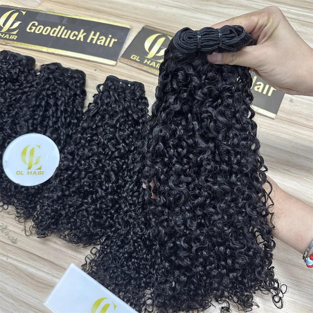 3B3C Burmese Pixie Curly Han Hair Extensions