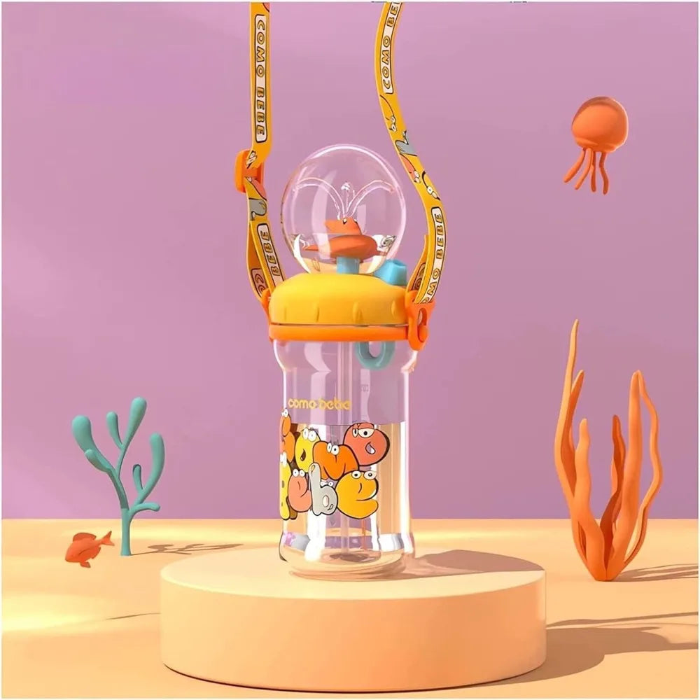 Creative Gift Double Drinking Lid Whale Fountain Tumbler Leak Proof Widened Handle Whale Cup 220ml 350ml Drinking Cup