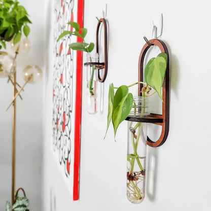 Wooden Wall Hanging Shelve Plant Flower Arrangement Plant Hangers