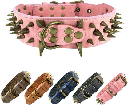 Domineering Spikes, Dog Collars, Medium and Large Rivets, Anti-bite Pet Collars, Rivets, Decorative Adjustable Dog Collars