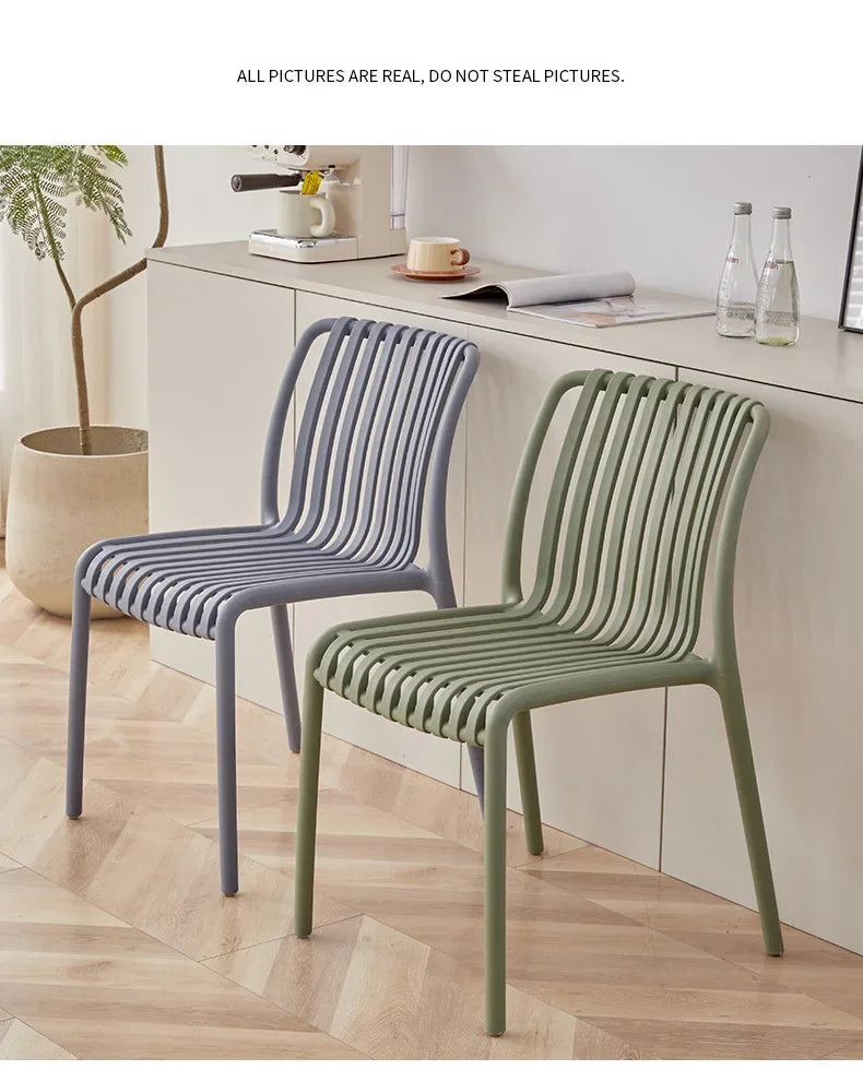 Balcony Plastic Backrest Leisure Luxury Chair Home Restaurant Dining Room Chair Sillas Para Comedor Beach Chairs For Kitchen