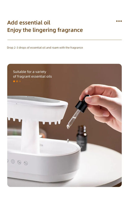 250ml Raindrop Aroma Diffuser with Color Light