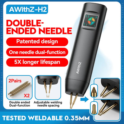 AWithZ Portable Spot Welder DIY Handheld Spot Welding Machine 90 Gears Adjustable Spot Welding for 18650 Lithium Battery
