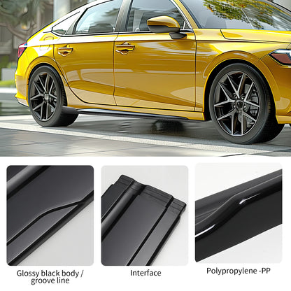 Universal 86.6" Side Skirt Extension Body Kit For VW Golf MK5 MK6 GTD GTI TDI TSI GTI MK7 CC Apron Winglet Car Accessories