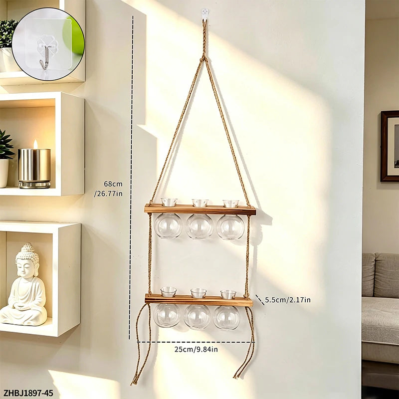 Wall‑Mounted Light Bulb Water Plant Vase