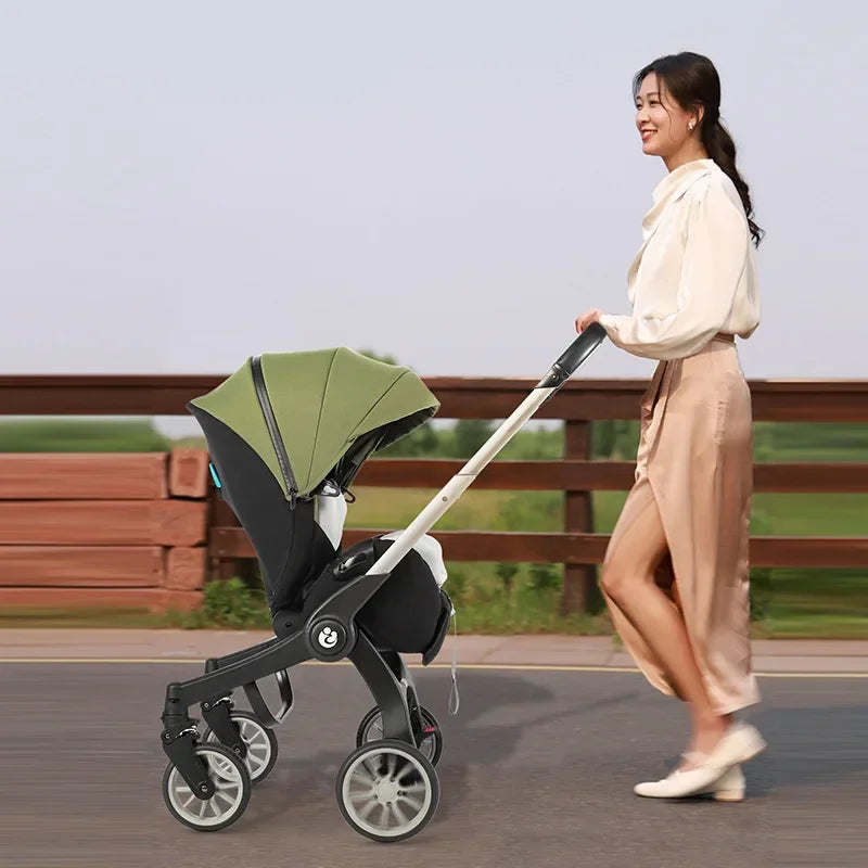 4-in-1 baby two-way stroller Multifunctional newborn baby stroller 3in1 Foldable Basket type seat baby carriage