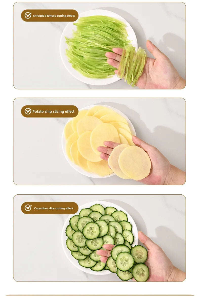 Multi-Functional Slicer, Kitchen Tool, Grater, Shredder, Potato Shredder, Double-Door Multi-Functional Slicer, Grater