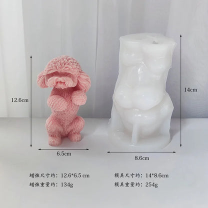 3D Cat & Puppy Candle Mold
