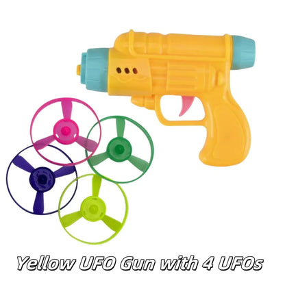 Flying Bamboo Dragonfly Flying Saucer Gun Flying Disc Outdoor Toy Colorful Flying Propellers Toy Set Gift toys for kids and cats