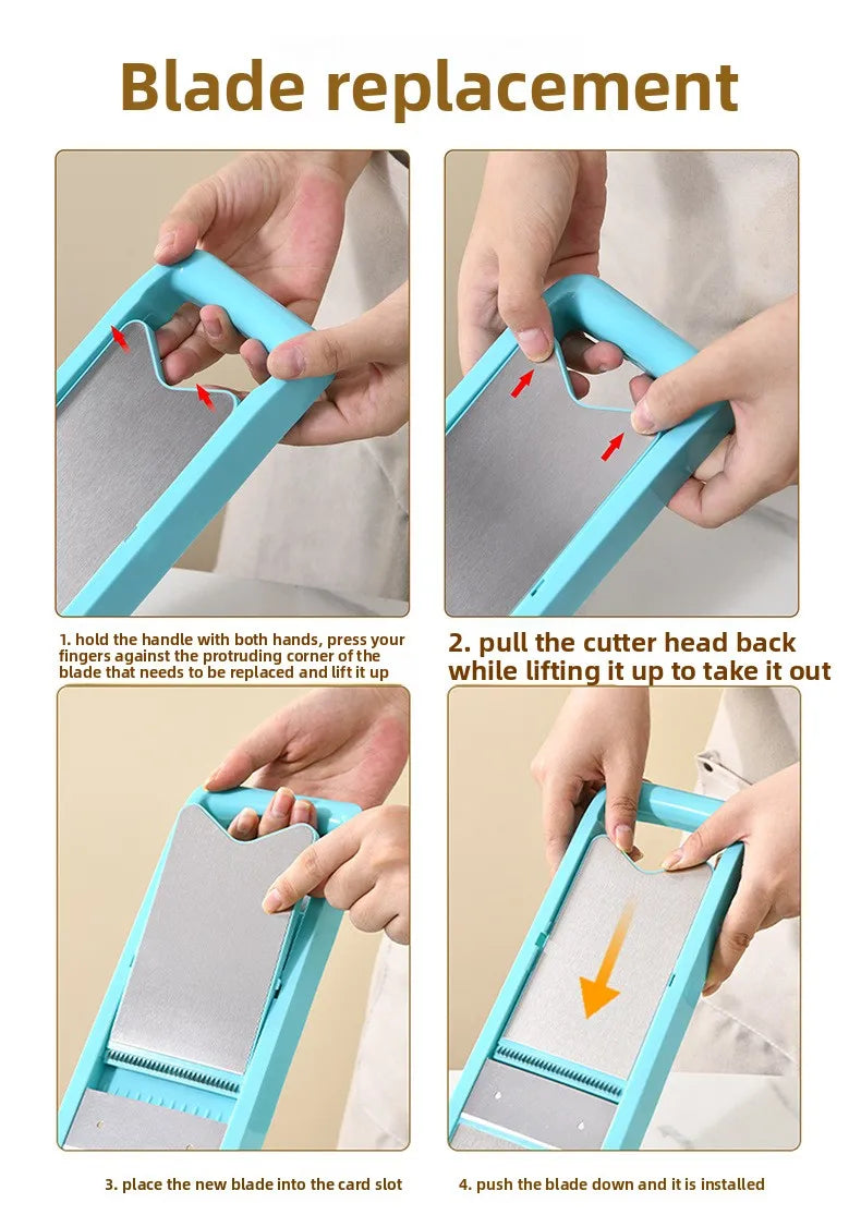 Multi-Functional Slicer, Kitchen Tool, Grater, Shredder, Potato Shredder, Double-Door Multi-Functional Slicer, Grater