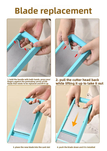 Multi-Functional Slicer, Kitchen Tool, Grater, Shredder, Potato Shredder, Double-Door Multi-Functional Slicer, Grater