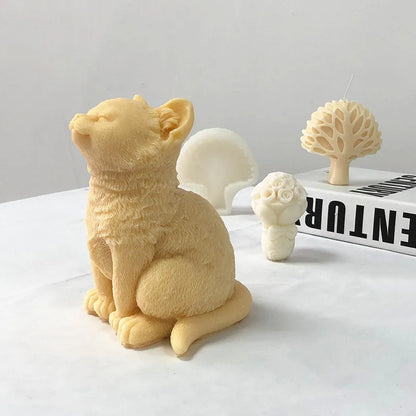 3D Cat & Puppy Candle Mold