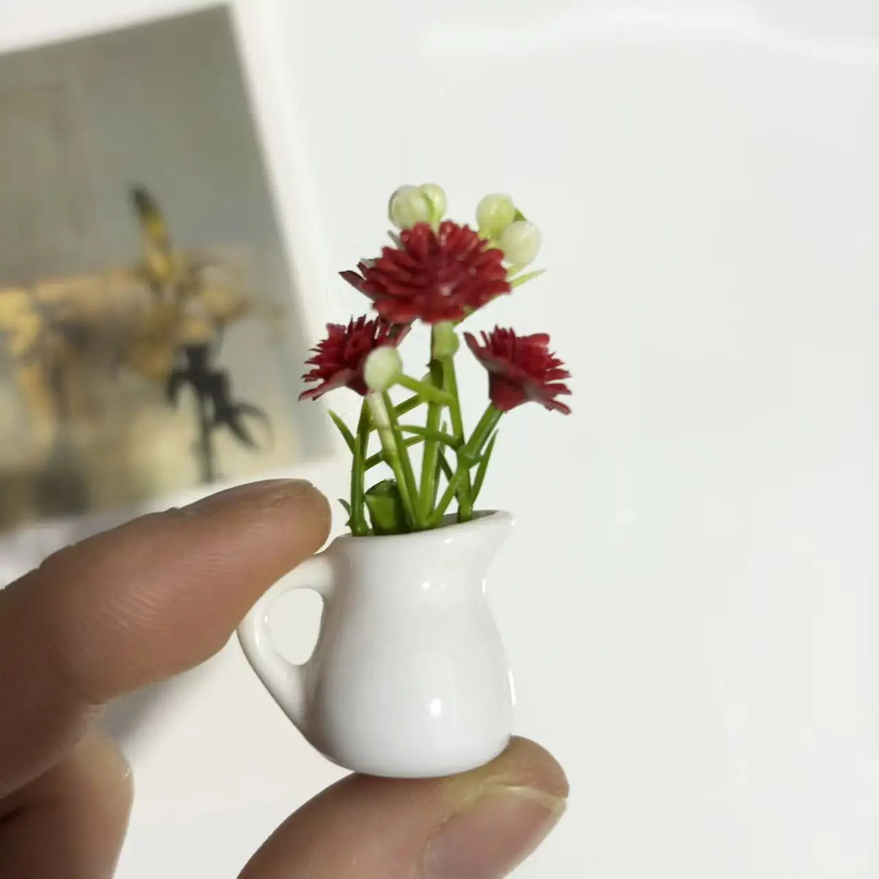 Ins Style Mini Ceramic Small Vase Refrigerator Sticker Creative 3D Stereo Home Decoration Magnet