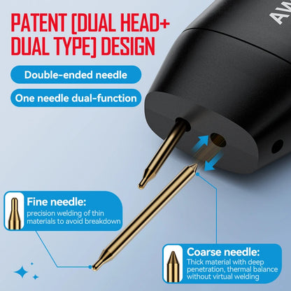 AWithZ Portable Spot Welder DIY Handheld Spot Welding Machine 90 Gears Adjustable Spot Welding for 18650 Lithium Battery