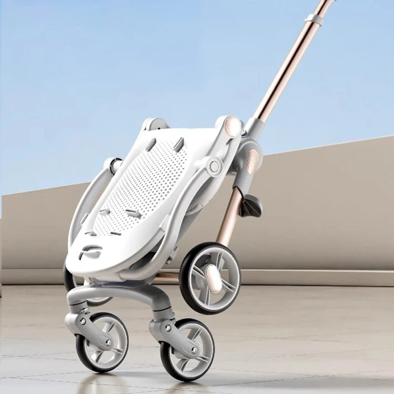 Baby Stroller Can Sit and Lie Down Foldable Lightweight Travel Two-way High Landscape Six Shock Absorption Comfortable Seat