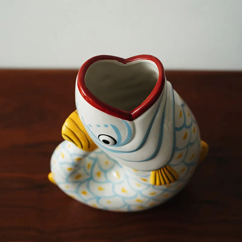 Abstract Fish Shape Vase