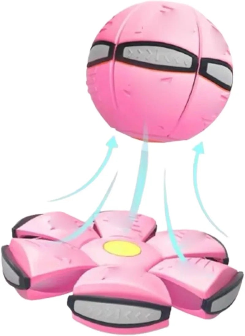 Magic Meta Ball with 3Lamps Magic Bouncing Ball Children's Bouncing Magic Flying Saucer Bouncy Ball Parent-Child Interaction Toy
