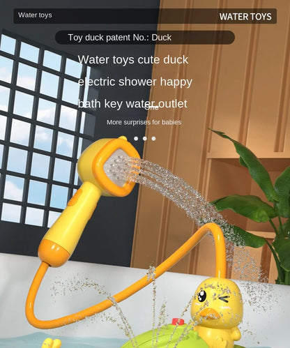 Baby Bath Toys Cute Duck Electric Water Spray Bathroom Bathing Toys Kids Bath And Shower Bathtubs Interactive Toddler Toys Gifts