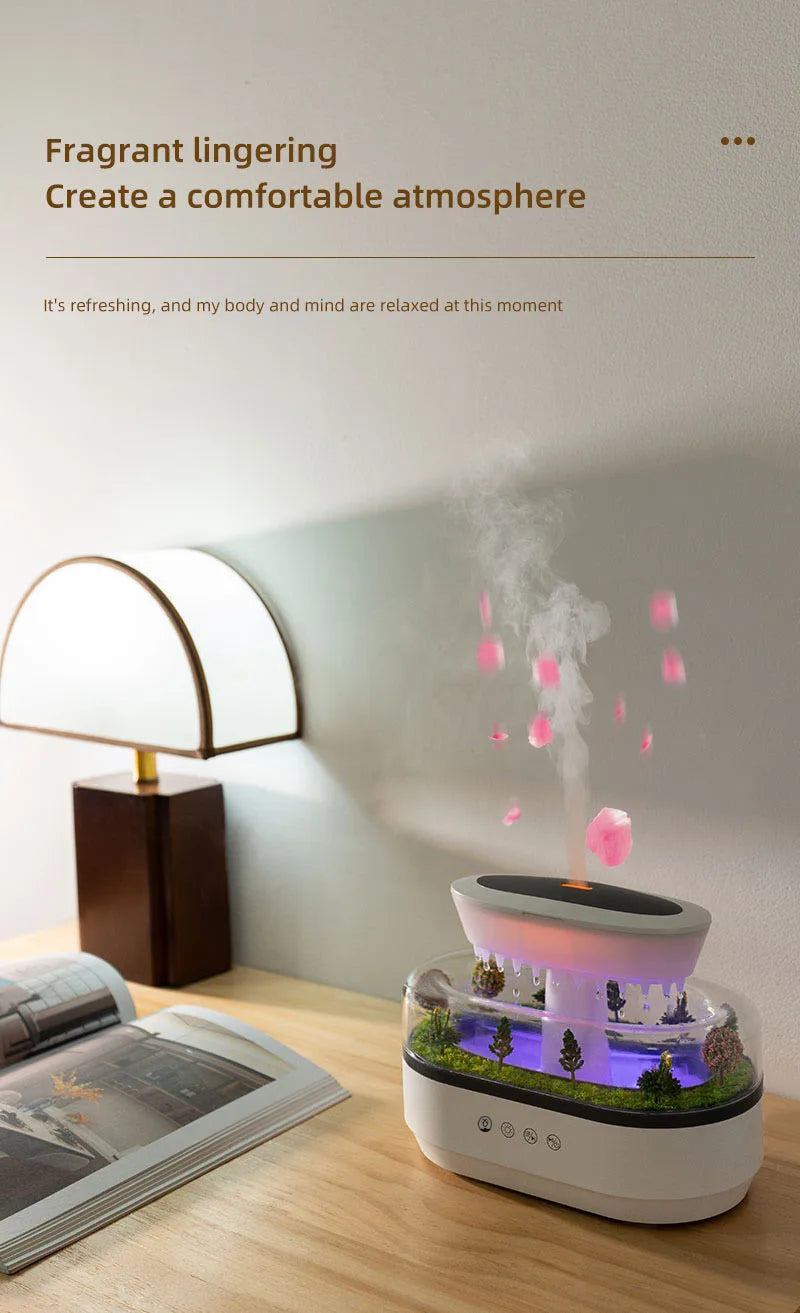 250ml Raindrop Aroma Diffuser with Color Light