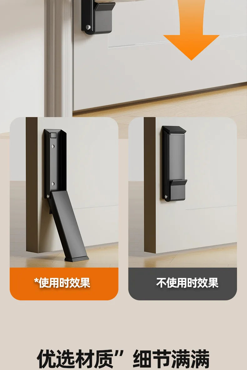 Black Door Block Door Stopper Door Entry Windproof Door Seam Stopper Anti-collision Safety Door Blockage Door Top Door Device