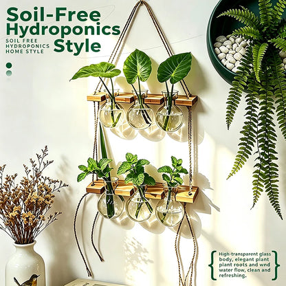 Wall‑Mounted Light Bulb Water Plant Vase