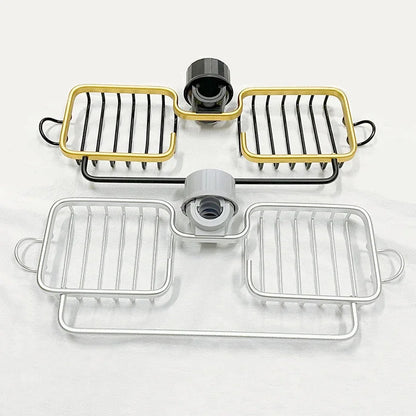 Kitchen Space Aluminum Sink Drain Rack Sponge Storage Faucet Holder Soap Drainer Shelf Basket Organizer Bathroom Accessories