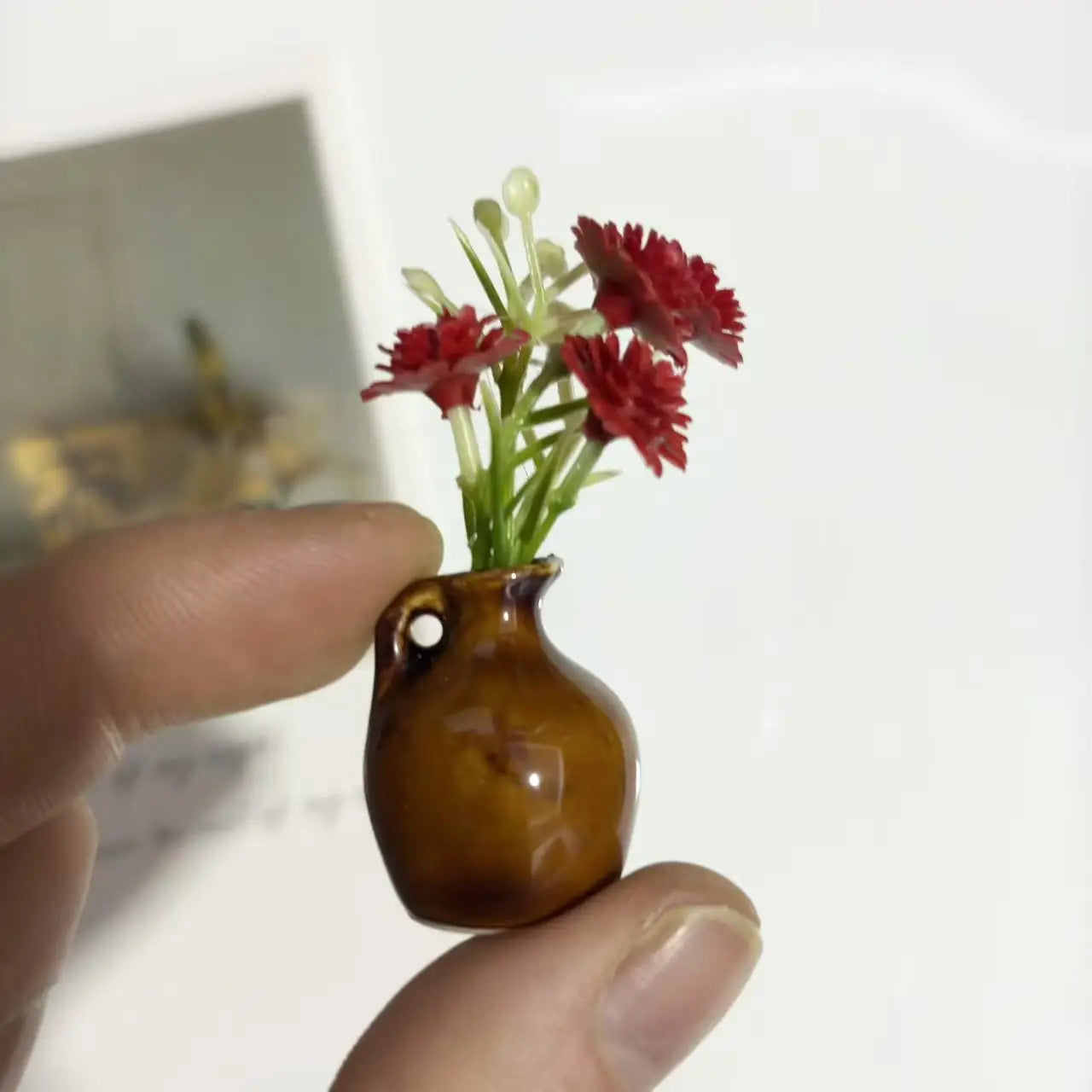 Ins Style Mini Ceramic Small Vase Refrigerator Sticker Creative 3D Stereo Home Decoration Magnet