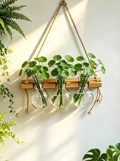 Wall‑Mounted Light Bulb Water Plant Vase