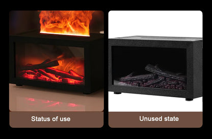 Fireplace Humidifier Aroma Flame Humidifier Fragrance Diffuser Aromatherapy Essential Oil Diffuser Fire Humidifier for Home Room