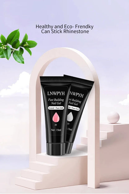 Nail Polish Kit Acrylic Nail Kit Poly Nail Gel Set With Nail Lamp Nails Extension Glitter Gel UV Building Gel Manicure Tools Set