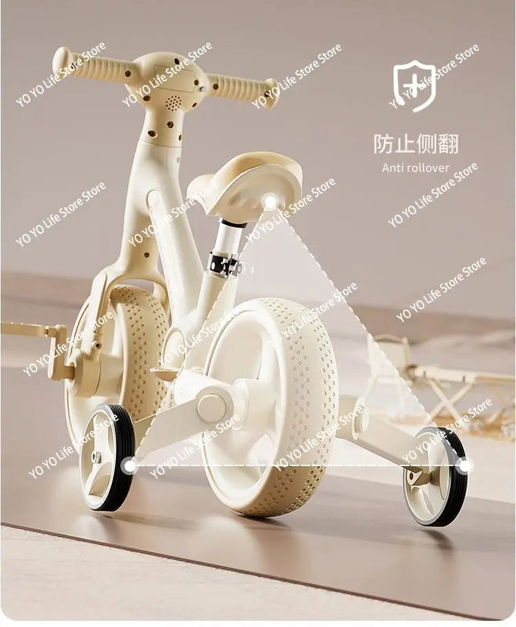 Children's balance scooter bike 1 to 3-6 years old children's baby toy bicycle 4-in-1 tricycle