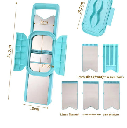 Multi-Functional Slicer, Kitchen Tool, Grater, Shredder, Potato Shredder, Double-Door Multi-Functional Slicer, Grater